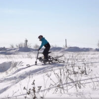 Электрический снегоход_электро сноубайк_сноускутер_электро собака_электро буксировщик_14