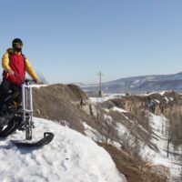 Электрический снегоход_электро сноубайк_сноускутер_электро собака_электро буксировщик_8