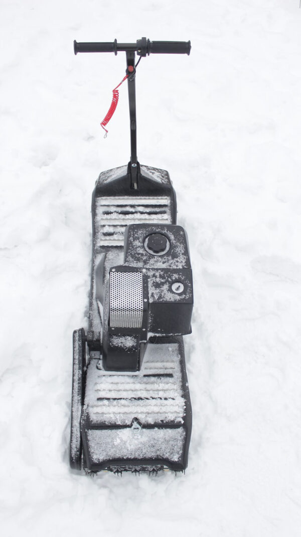 Мотосноуборд_мото сноуборд снайк_моторизованный сноуборд Snike_электро сноуборд_электрчиеский сноуборд_power snowboard_mattracks_power board_black daimond_4