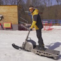 Электрический мотоснегокат мотосноуборд электро снегоход сноубайк Sniejik City_4